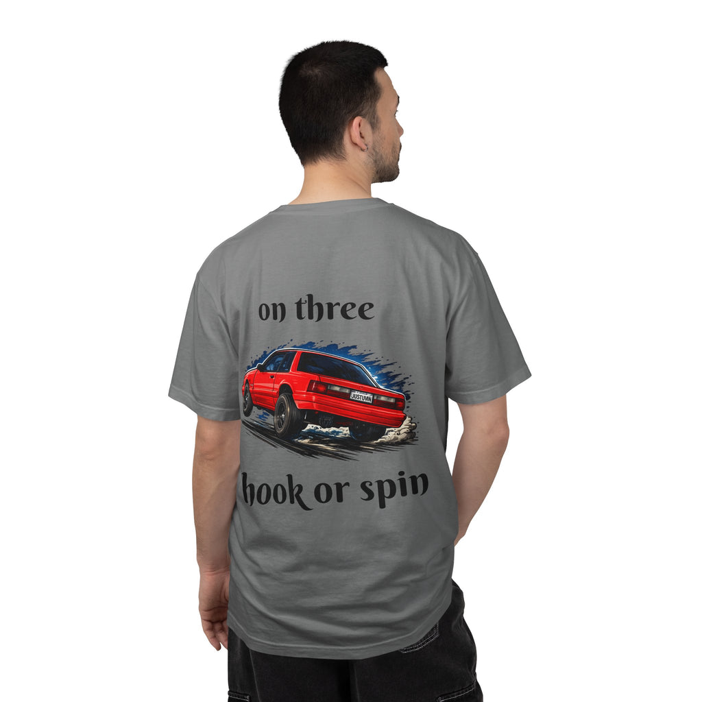T-Shirt — 'On Three, Hook or Spin' Vintage Red Car Graphic Tee (20 Sixty FT.)