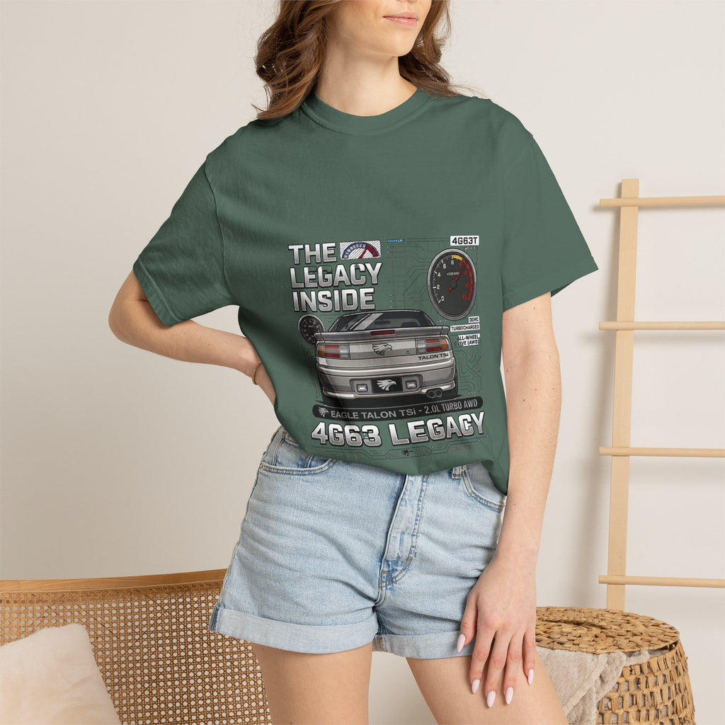 Legacy 4G63 T-Shirt — Retro Turbo JDM Car Graphic ("The Legacy Inside")
