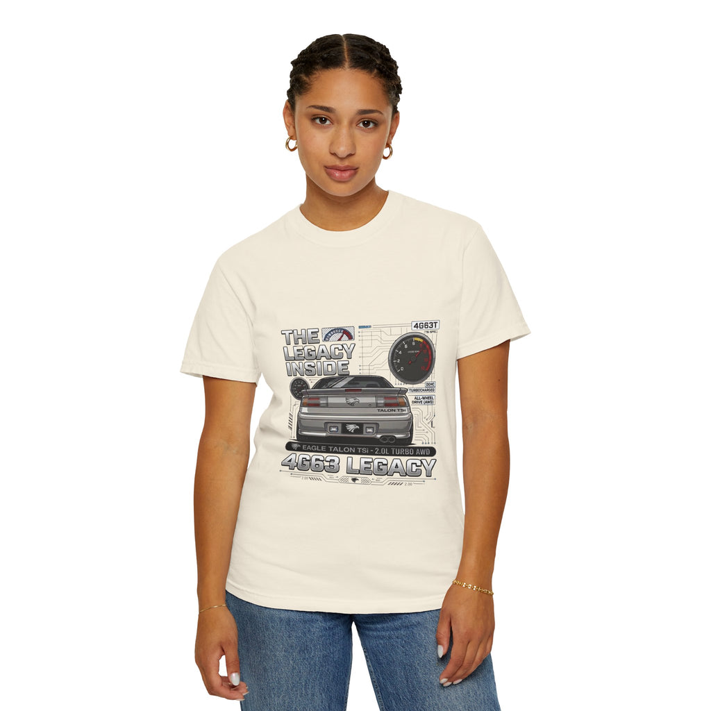 Legacy 4G63 T-Shirt — Retro Turbo JDM Car Graphic ("The Legacy Inside")