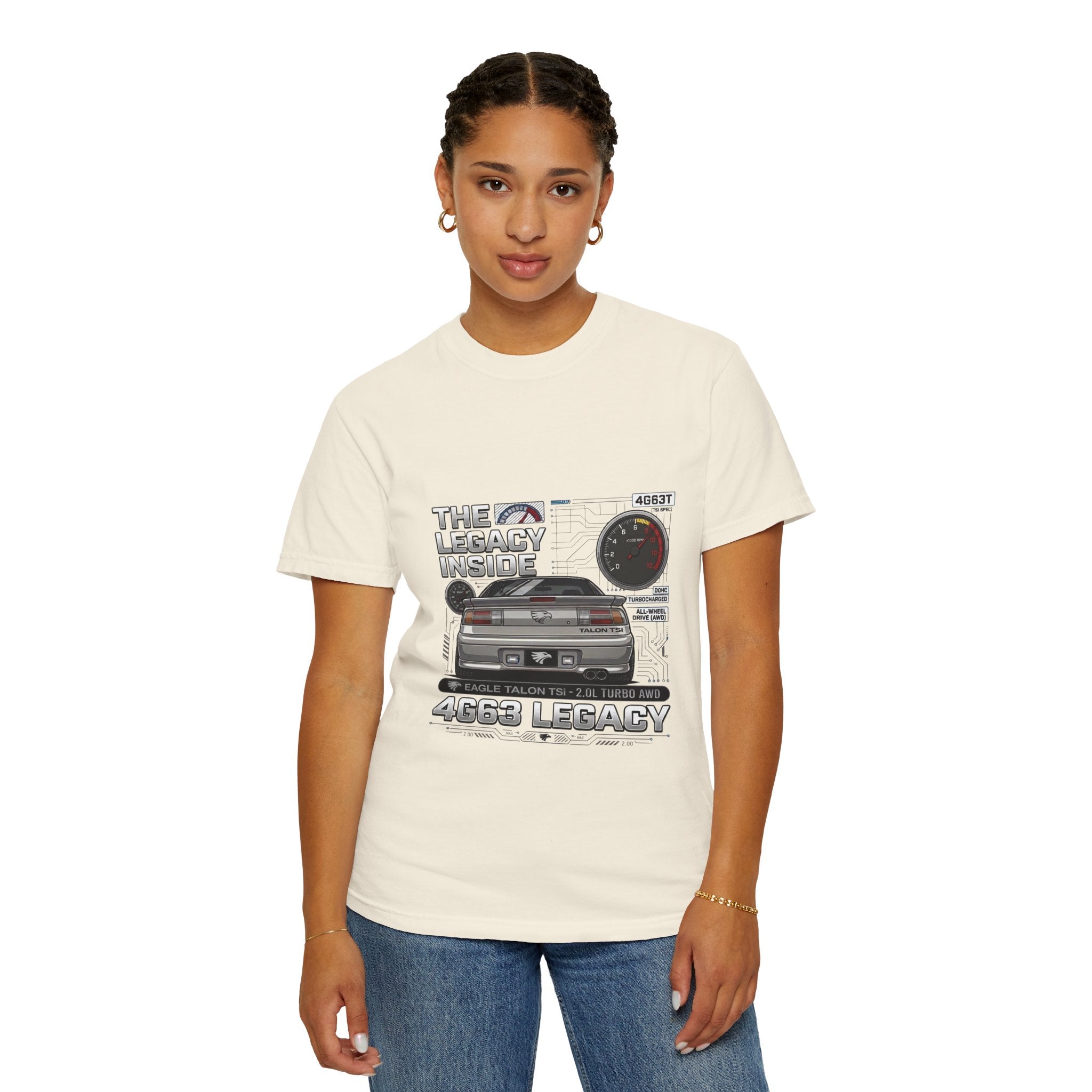 Legacy 4G63 T-Shirt — Retro Turbo JDM Car Graphic ("The Legacy Inside")