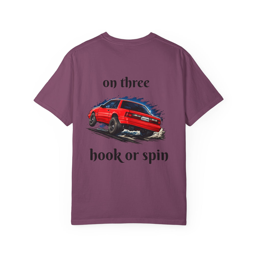 T-Shirt — 'On Three, Hook or Spin' Vintage Red Car Graphic Tee (20 Sixty FT.)