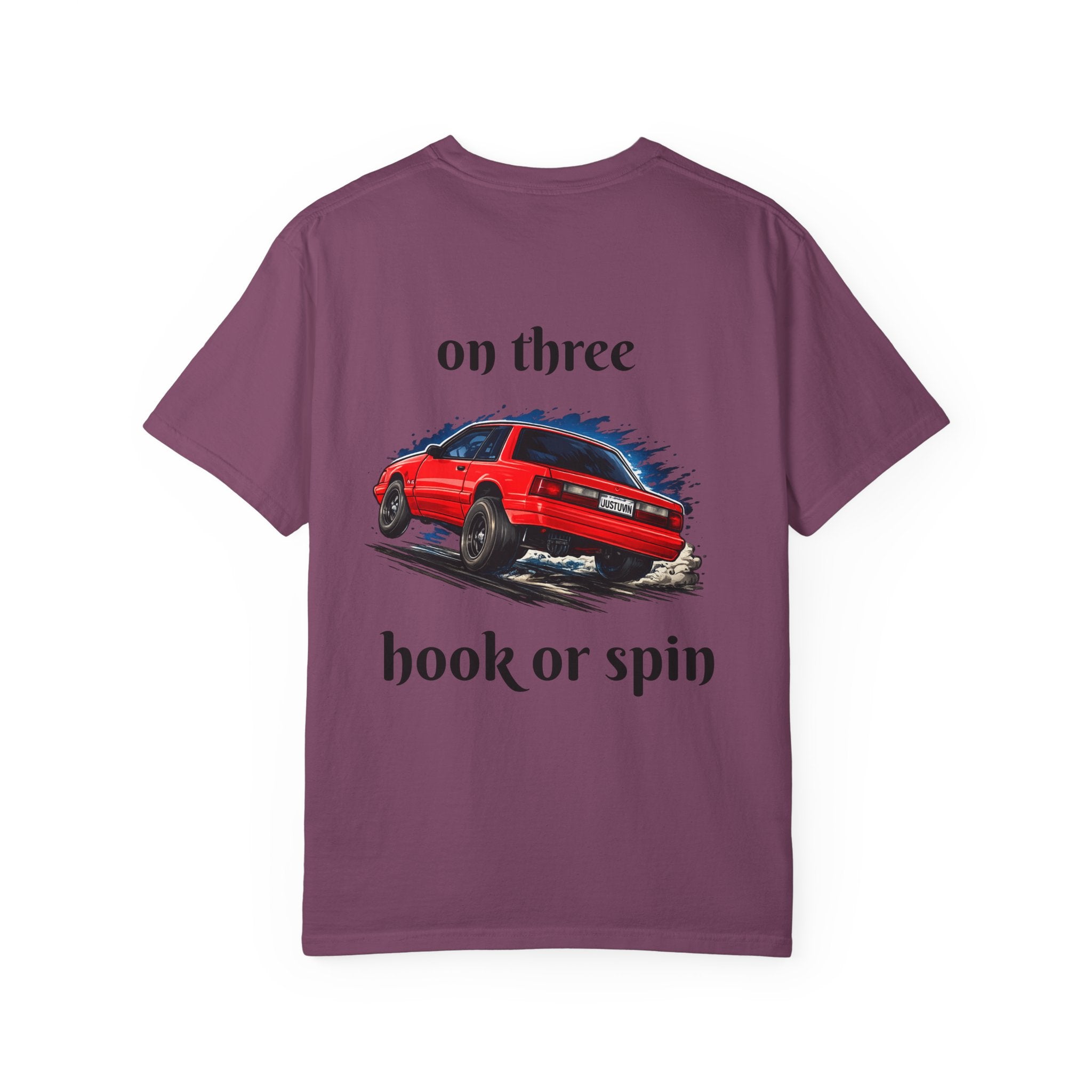 T-Shirt — 'On Three, Hook or Spin' Vintage Red Car Graphic Tee (20 Sixty FT.)