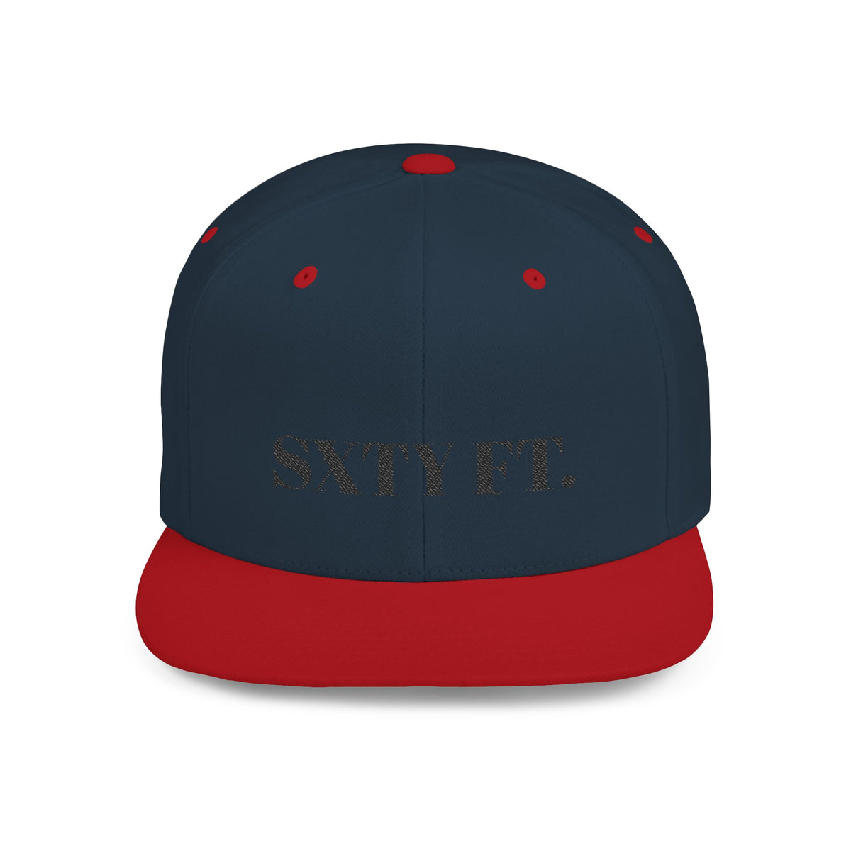 SXTY FT. Flat Bill Snapback Hat — Minimalist Streetwear Cap