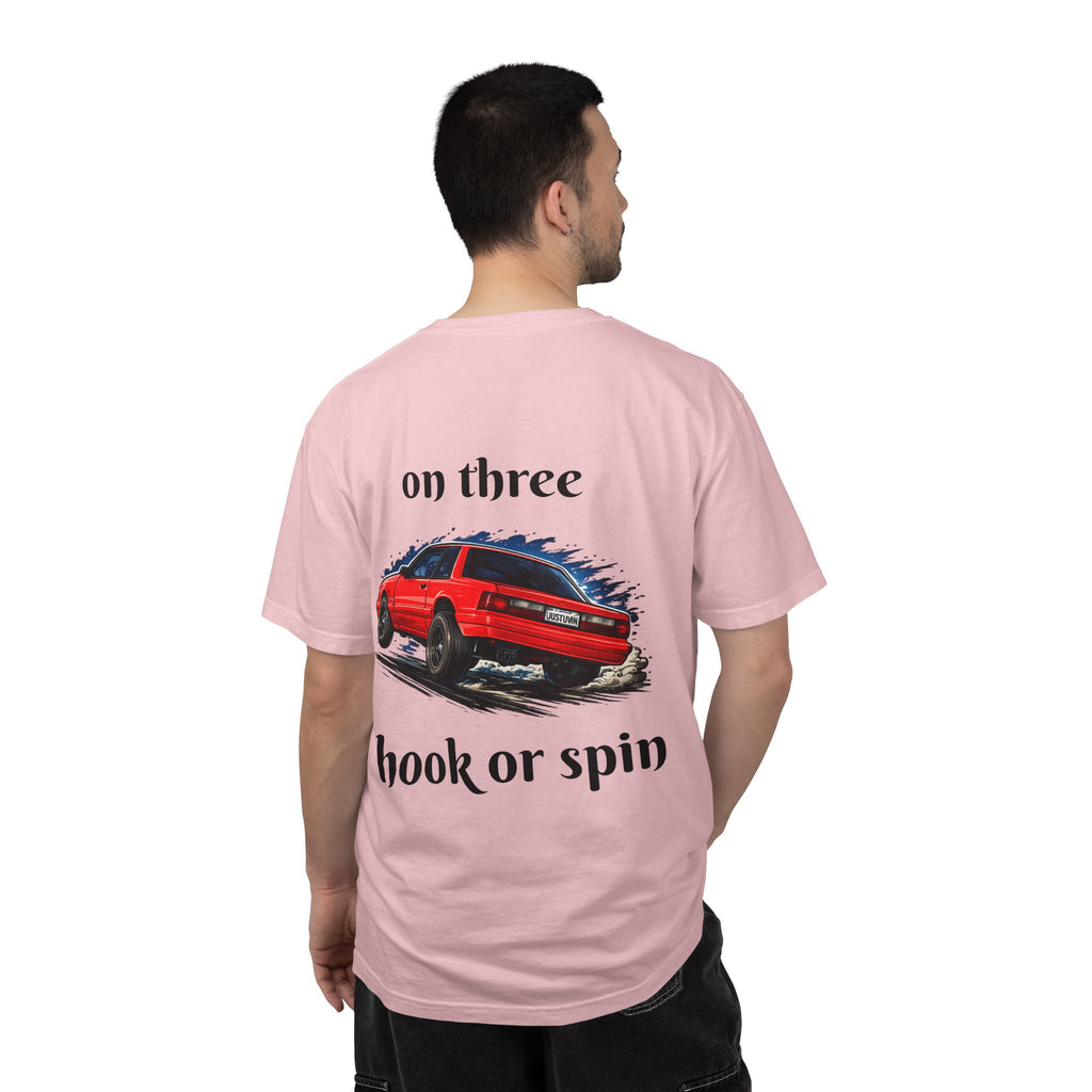 T-Shirt — 'On Three, Hook or Spin' Vintage Red Car Graphic Tee (20 Sixty FT.)