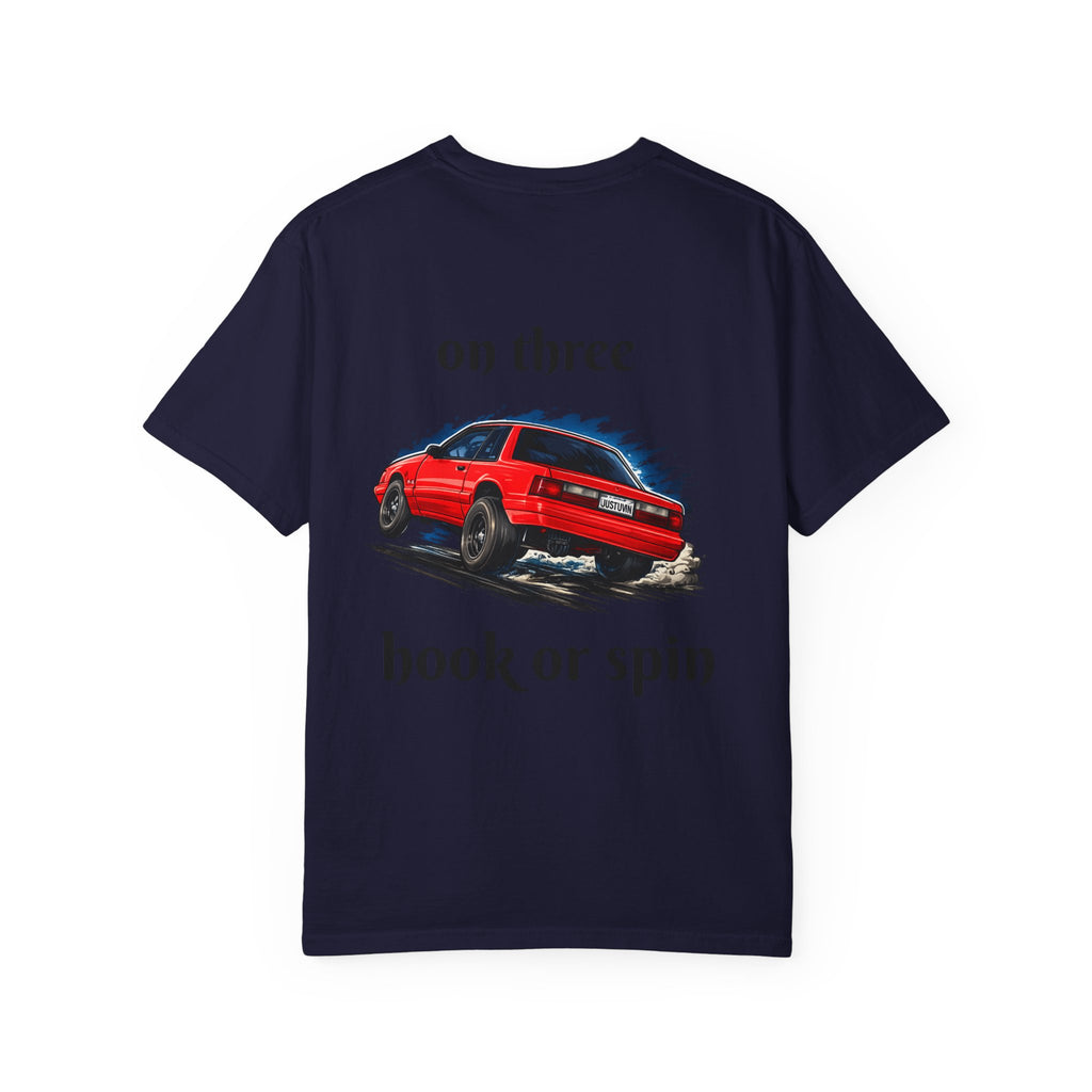 T-Shirt — 'On Three, Hook or Spin' Vintage Red Car Graphic Tee (20 Sixty FT.)