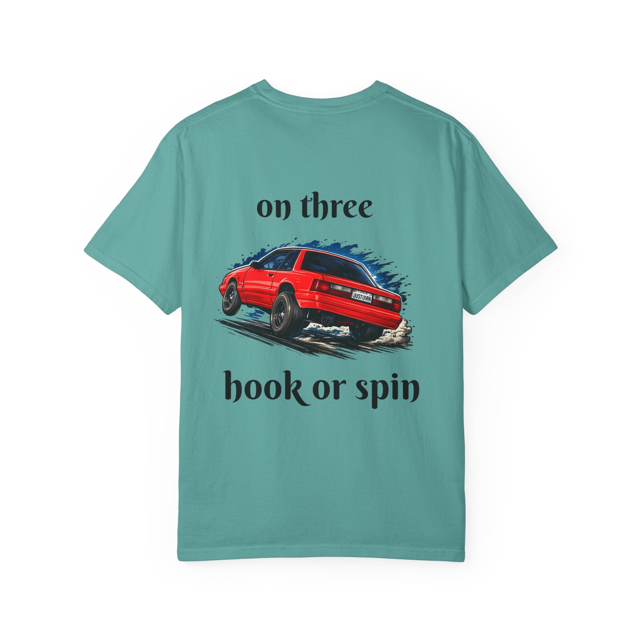 T-Shirt — 'On Three, Hook or Spin' Vintage Red Car Graphic Tee (20 Sixty FT.)