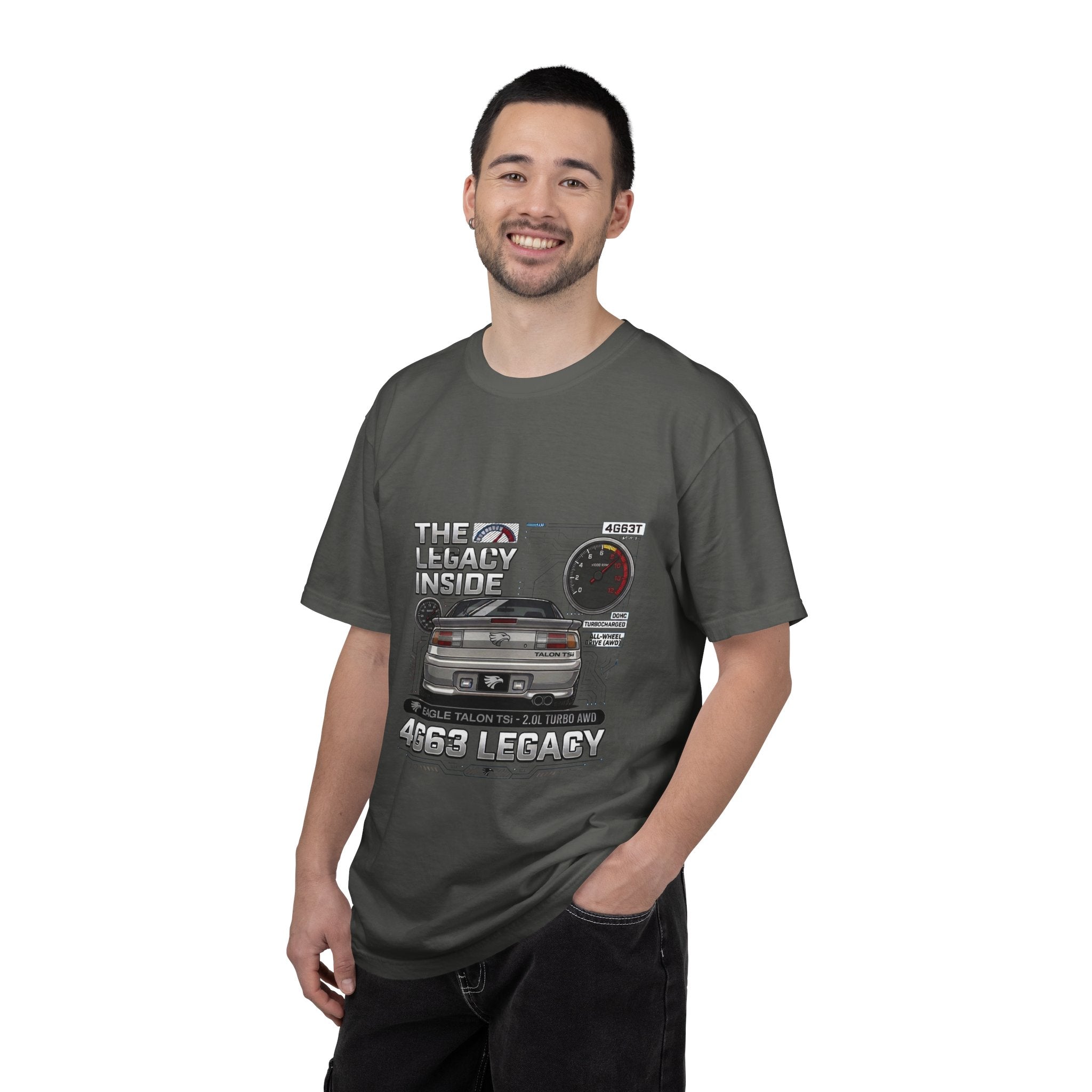 Legacy 4G63 T-Shirt — Retro Turbo JDM Car Graphic ("The Legacy Inside")