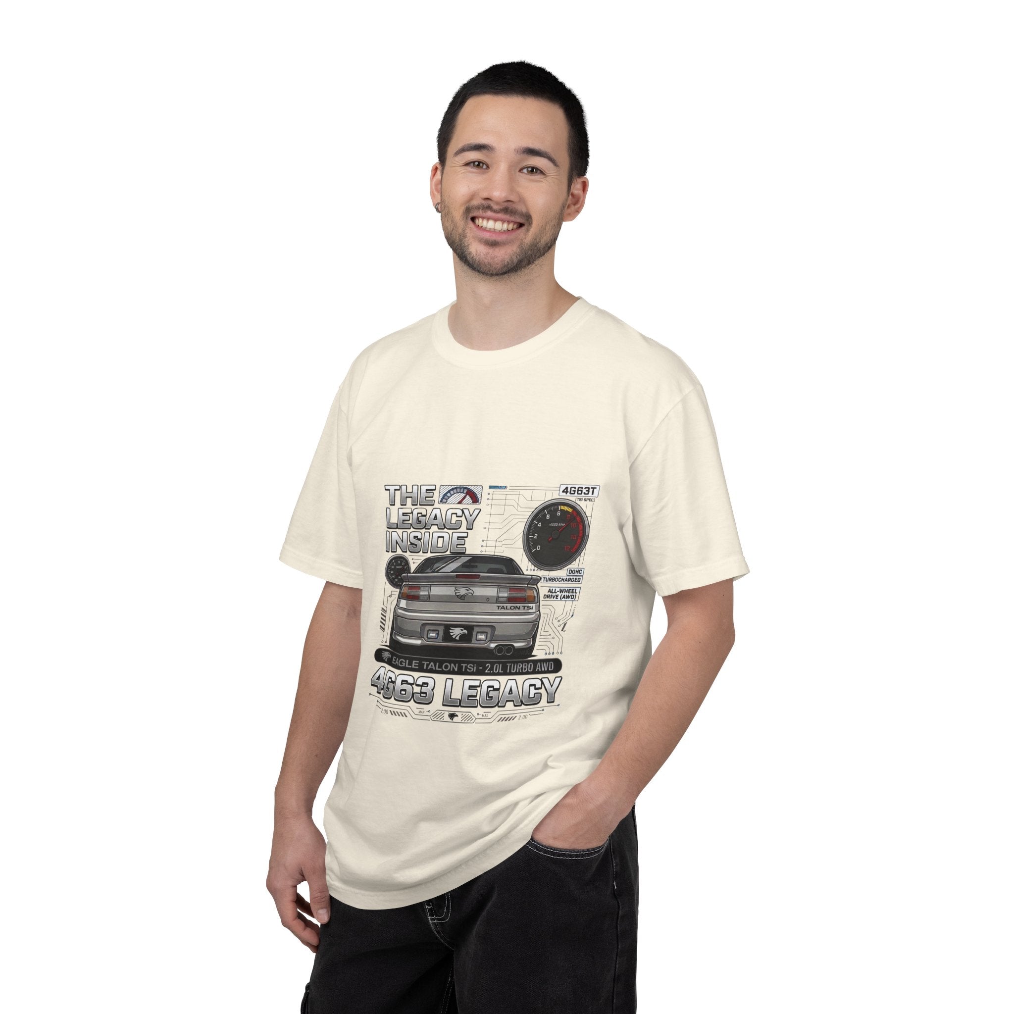 Legacy 4G63 T-Shirt — Retro Turbo JDM Car Graphic ("The Legacy Inside")