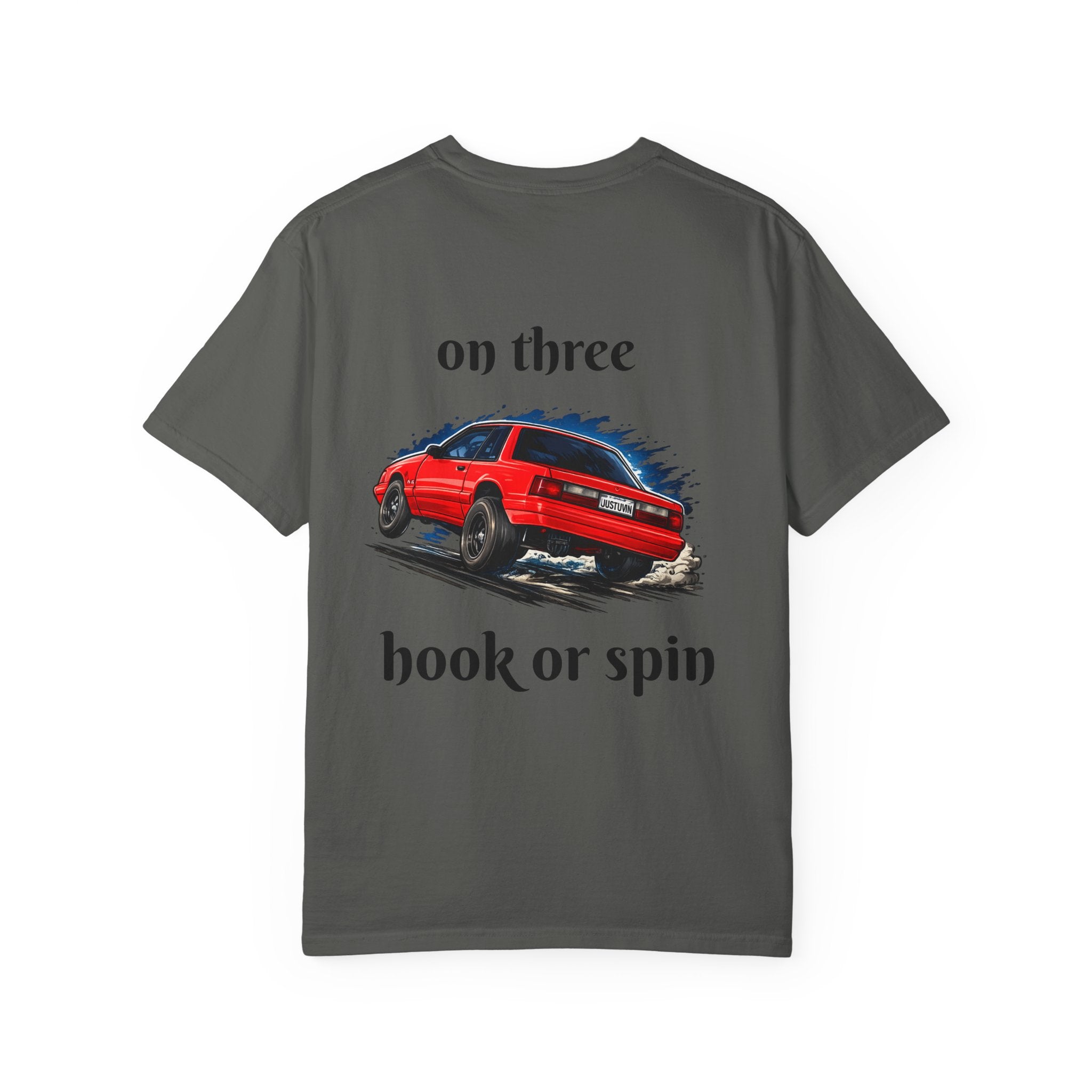 T-Shirt — 'On Three, Hook or Spin' Vintage Red Car Graphic Tee (20 Sixty FT.)