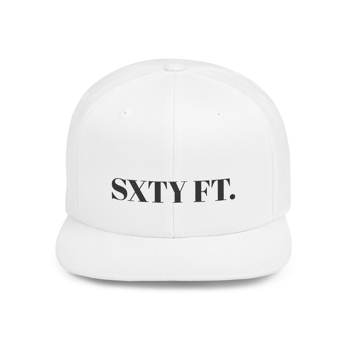 SXTY FT. Flat Bill Snapback Hat — Minimalist Streetwear Cap
