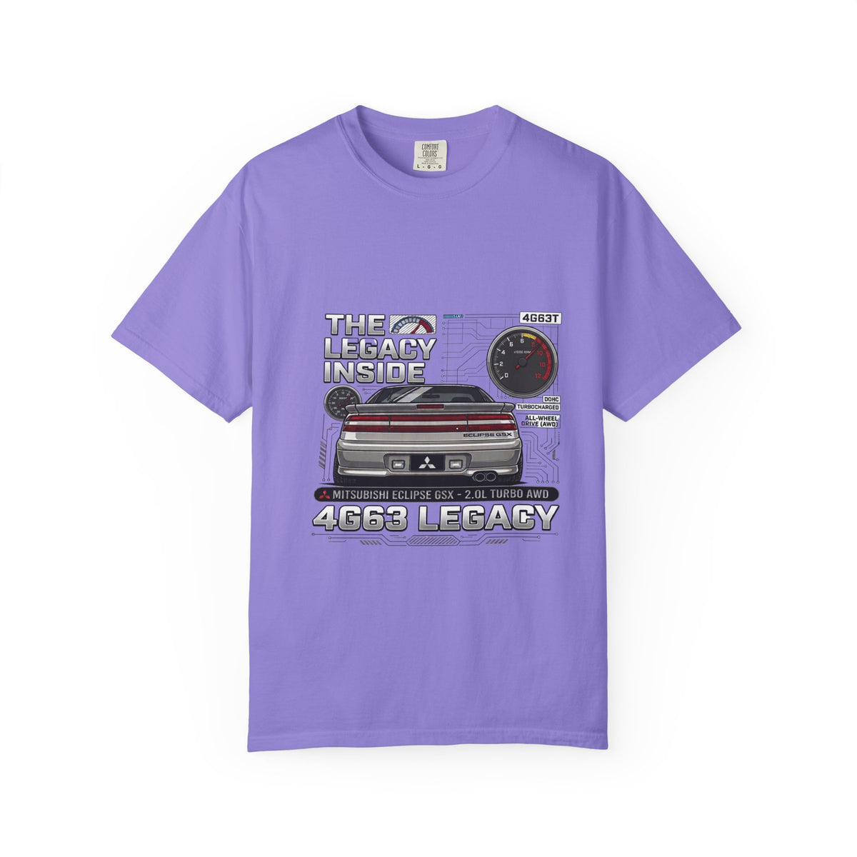 Legacy 4G63 T-Shirt – “The Legacy Inside” Mitsubishi Evo Engine Graphic