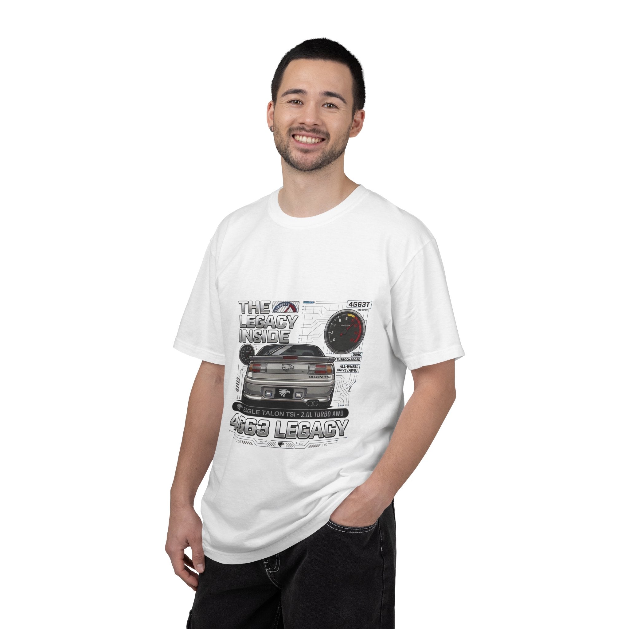 Legacy 4G63 T-Shirt — Retro Turbo JDM Car Graphic ("The Legacy Inside")